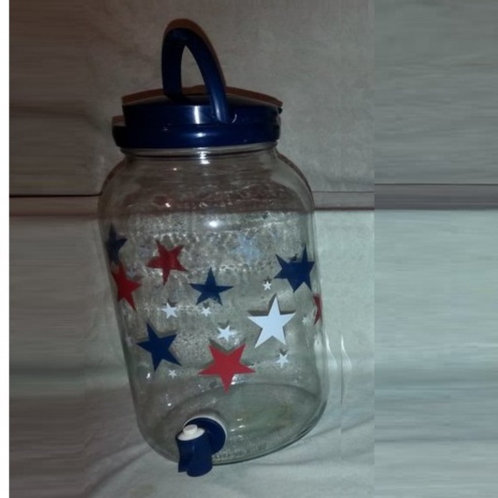 Vtg Beverage Dispenser for Ice Tea, Lemonade,Juice handle/lid/Faucet MADE IN USA - Picture 2 of 6
